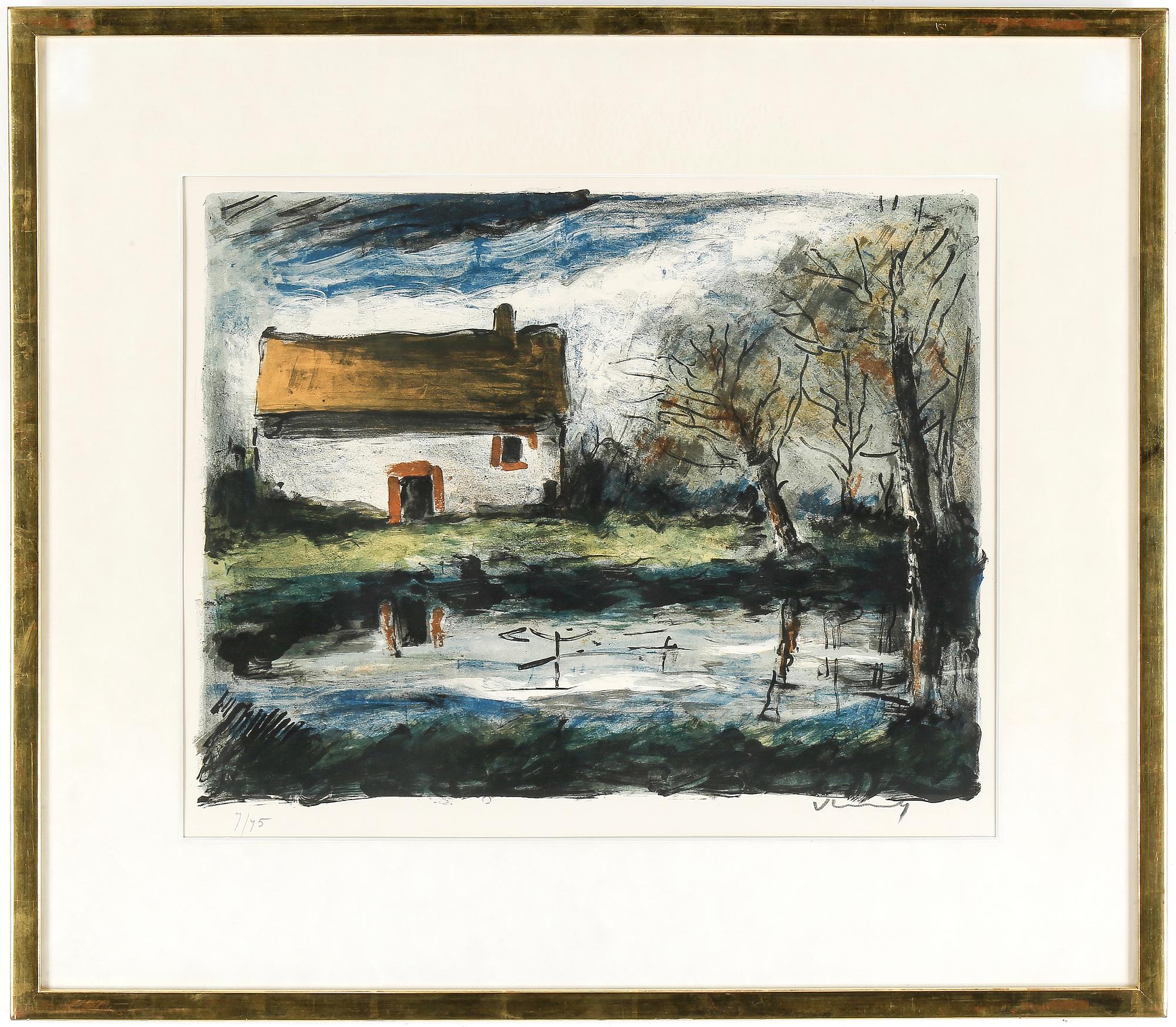 MAURICE DE VLAMINCK, färglitografi, signerad och numrerad 7/45.