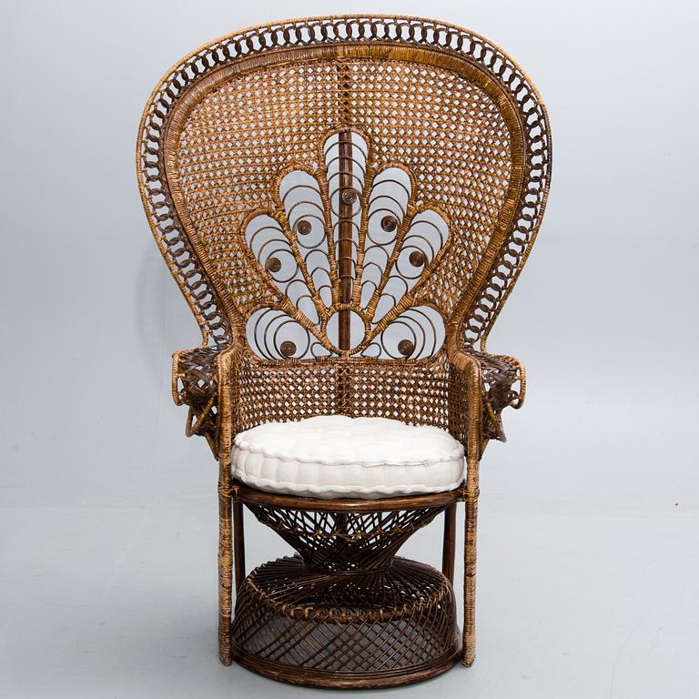 A 1970s rattan 'Peacock chair'.