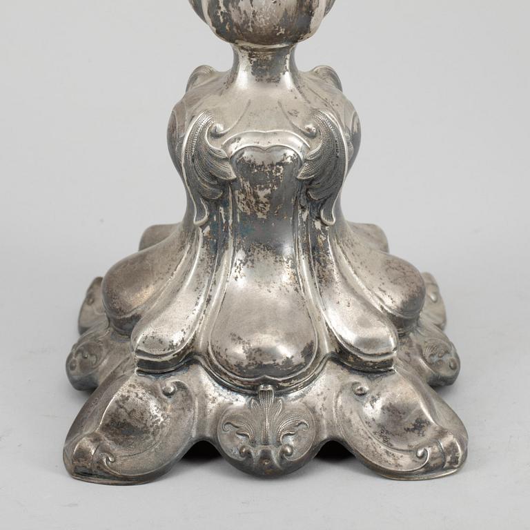 KANDELABRAR, ett par, silver, Tyskland, 1800/1900-tal.