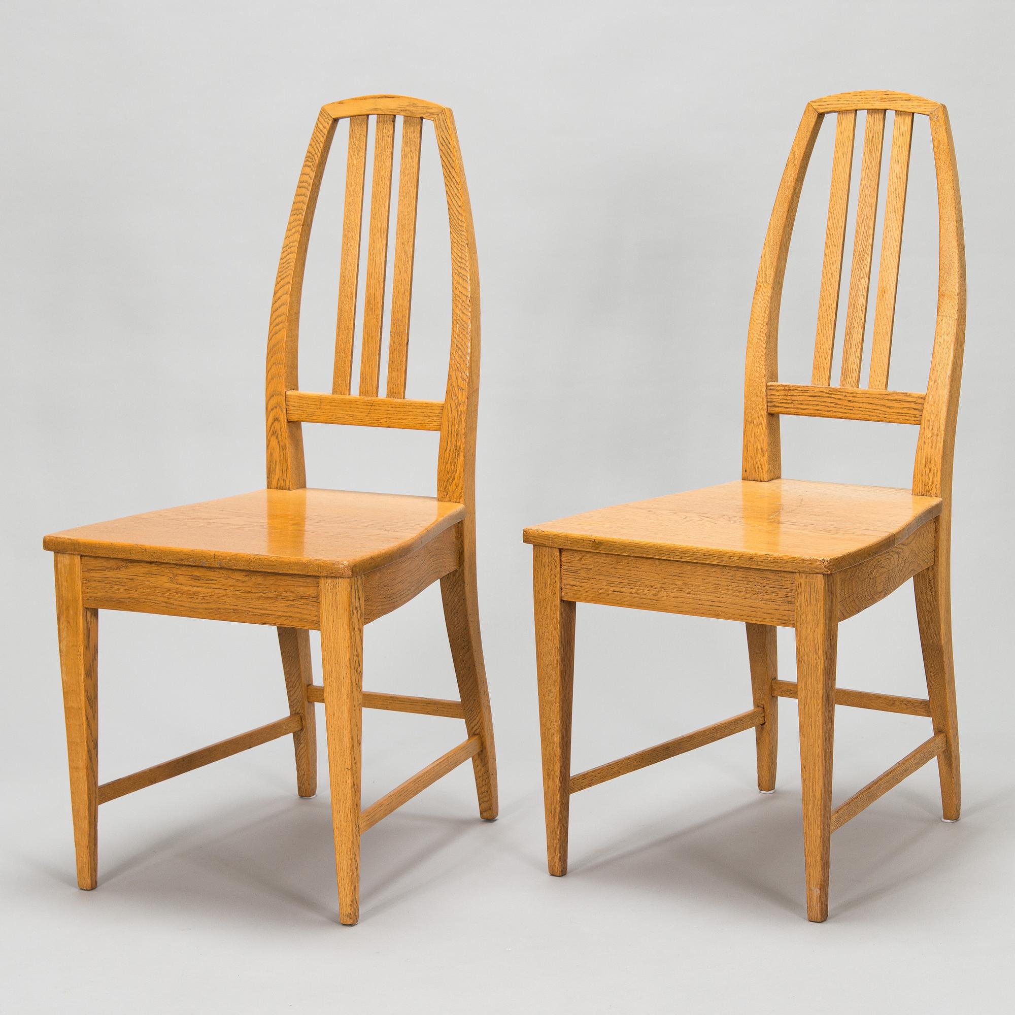 Louis Sparre, six chairs for Aktiebolaget Iris. Around 1900.