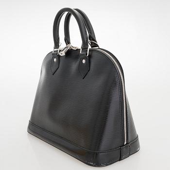 A Black Epi Leather Alma Handbag.