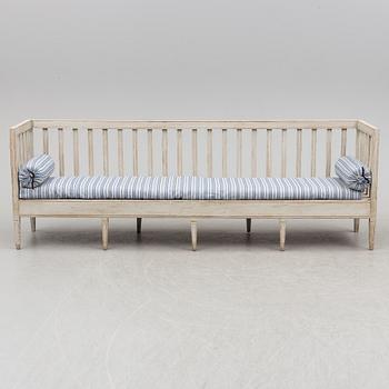 A late Gustavian sofa, early 19th century.