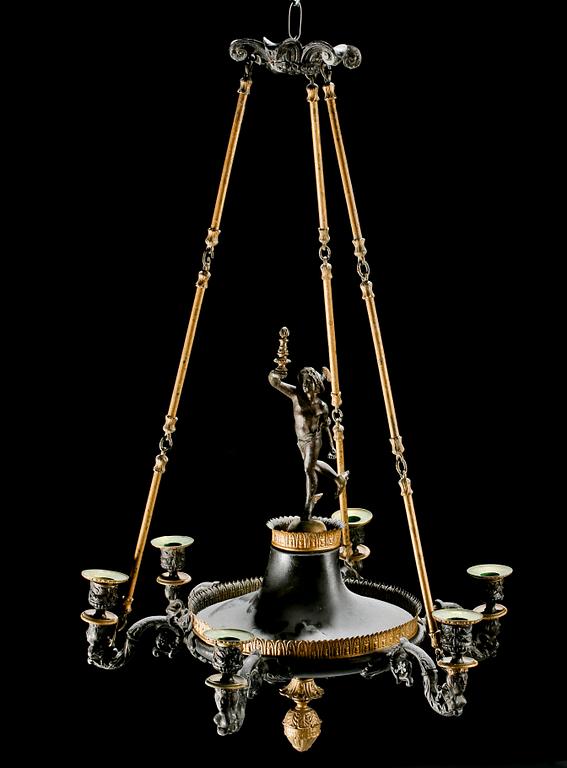 TAKAMPEL, empirestil, 1800-tal. Höjd ca 80 cm.