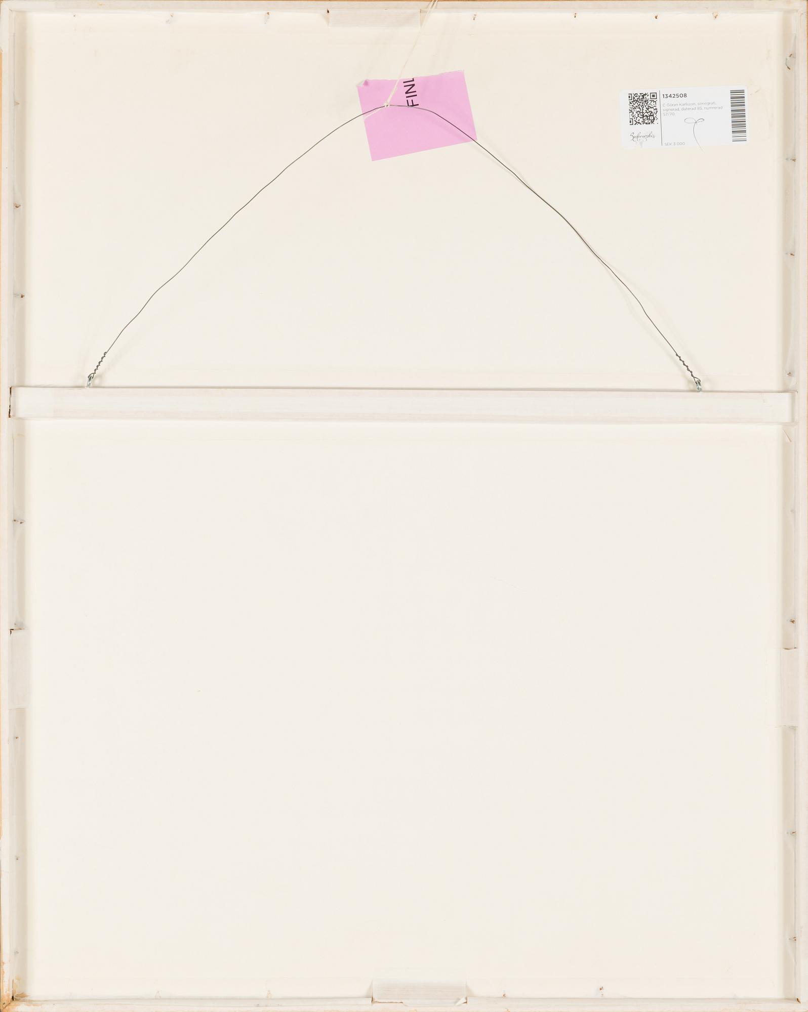 C Göran Karlsson, silkscreen in colours, signed and dated -85. Numbered 57/70.
