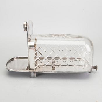 OSTKUPA / OSTGUILLOTIN, glas och nysilver, 1900-tal.