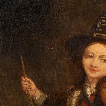 Thomas de Keyser, follower of, Translation: "Boy with dog by the fountain".