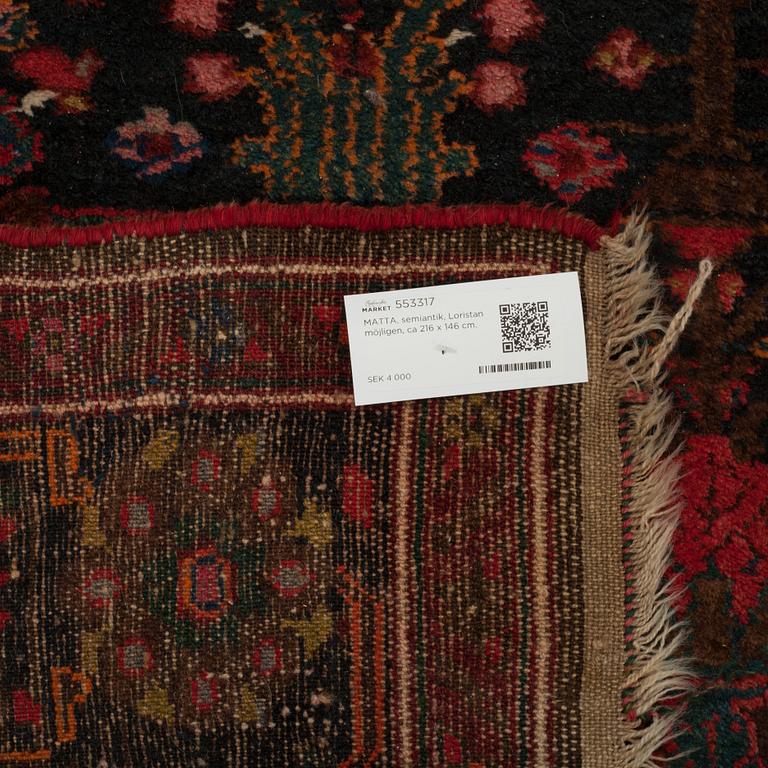 MATTA, semiantik, Loristan möjligen, ca 216 x 146 cm.