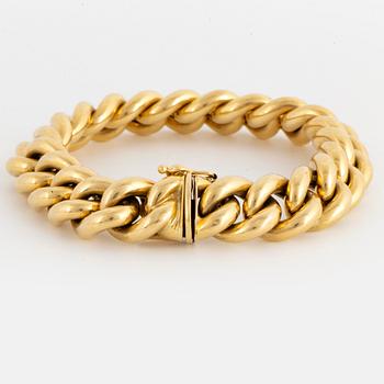 ARMBAND, pansarlänk, 18K guld.