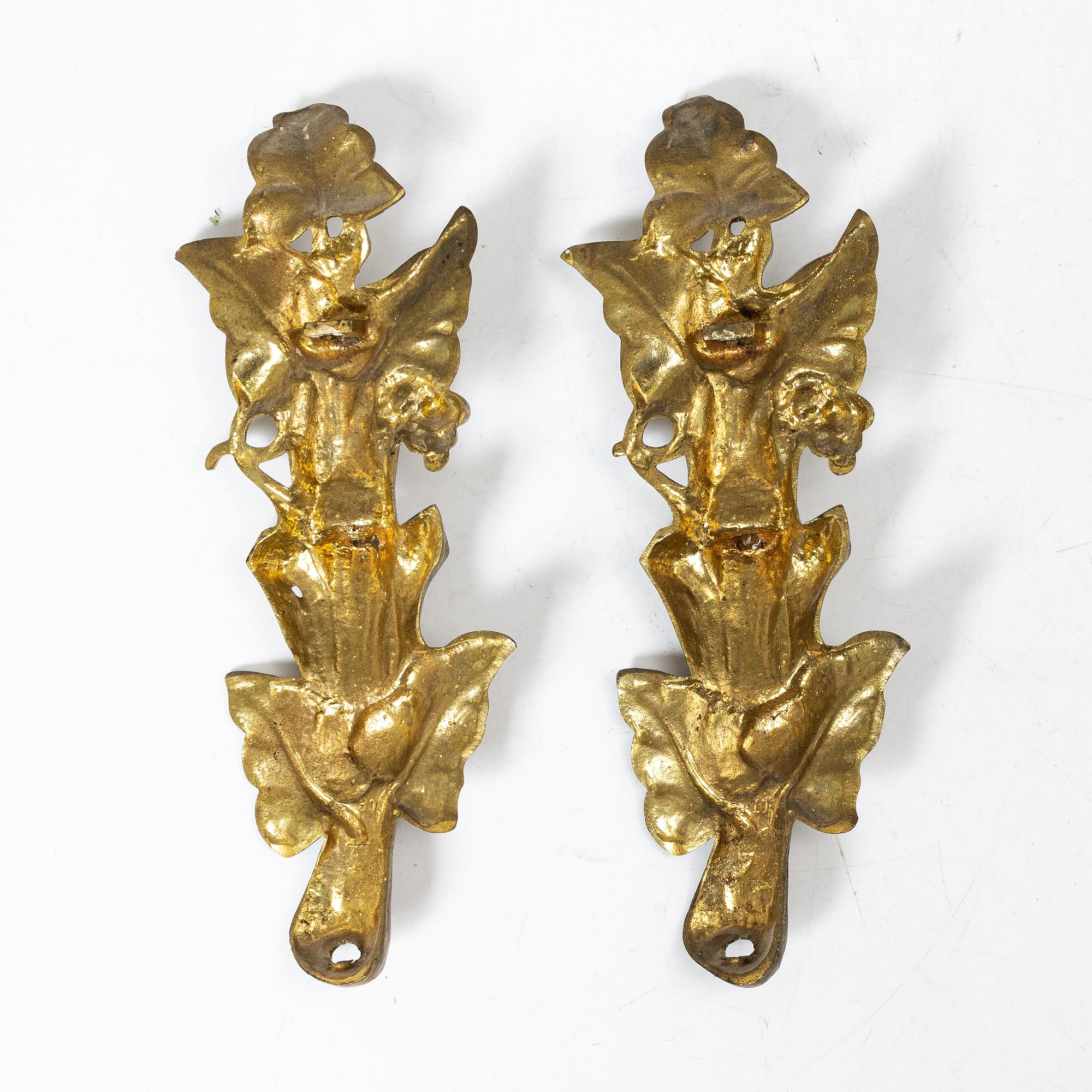 Wall lights a pair, late 19th century.