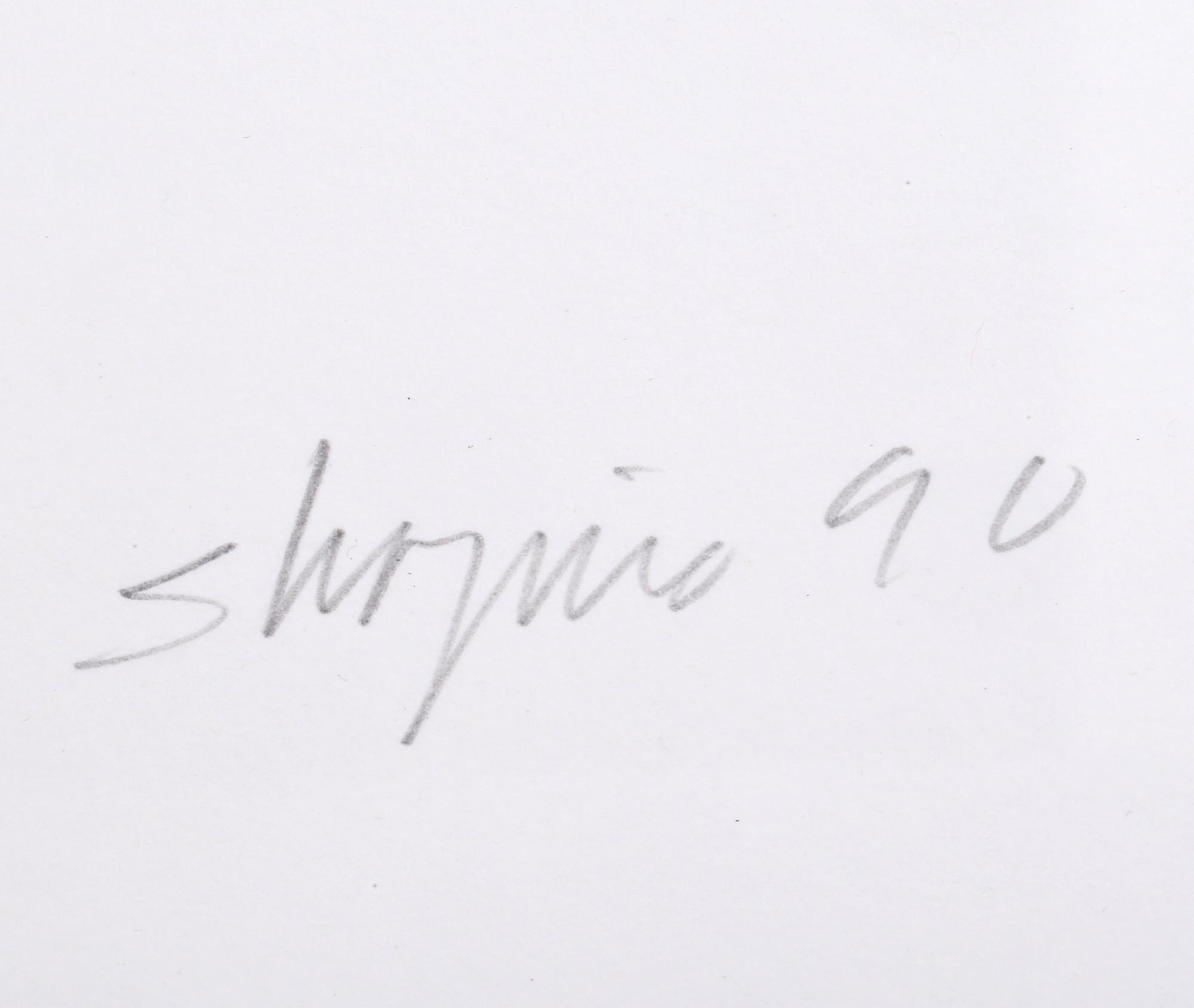 JOEL SHAPIRO, färgseriegrafi, signerad, numrerad 16/36 och daterad -90. ATT ANDREAS.