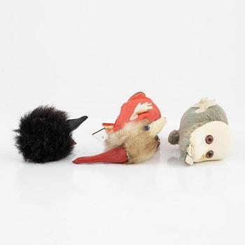 Atelier Fauni, muminfigurer, 3 st, "Fillifjonkan", "Mumintrollet" & "Troll", Finland, 1950/60-tal.