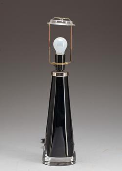 BORDSLAMPA, glas, Carl Fagerlund, Orrefors, 1900-tal.