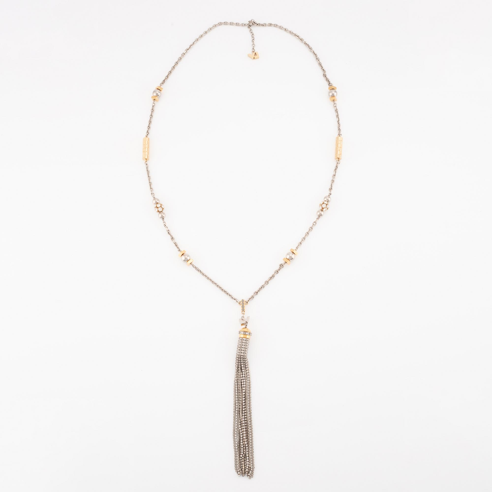 Louis Vuitton, necklace, "All that Jazz Crystal Tassel Pendant necklace".