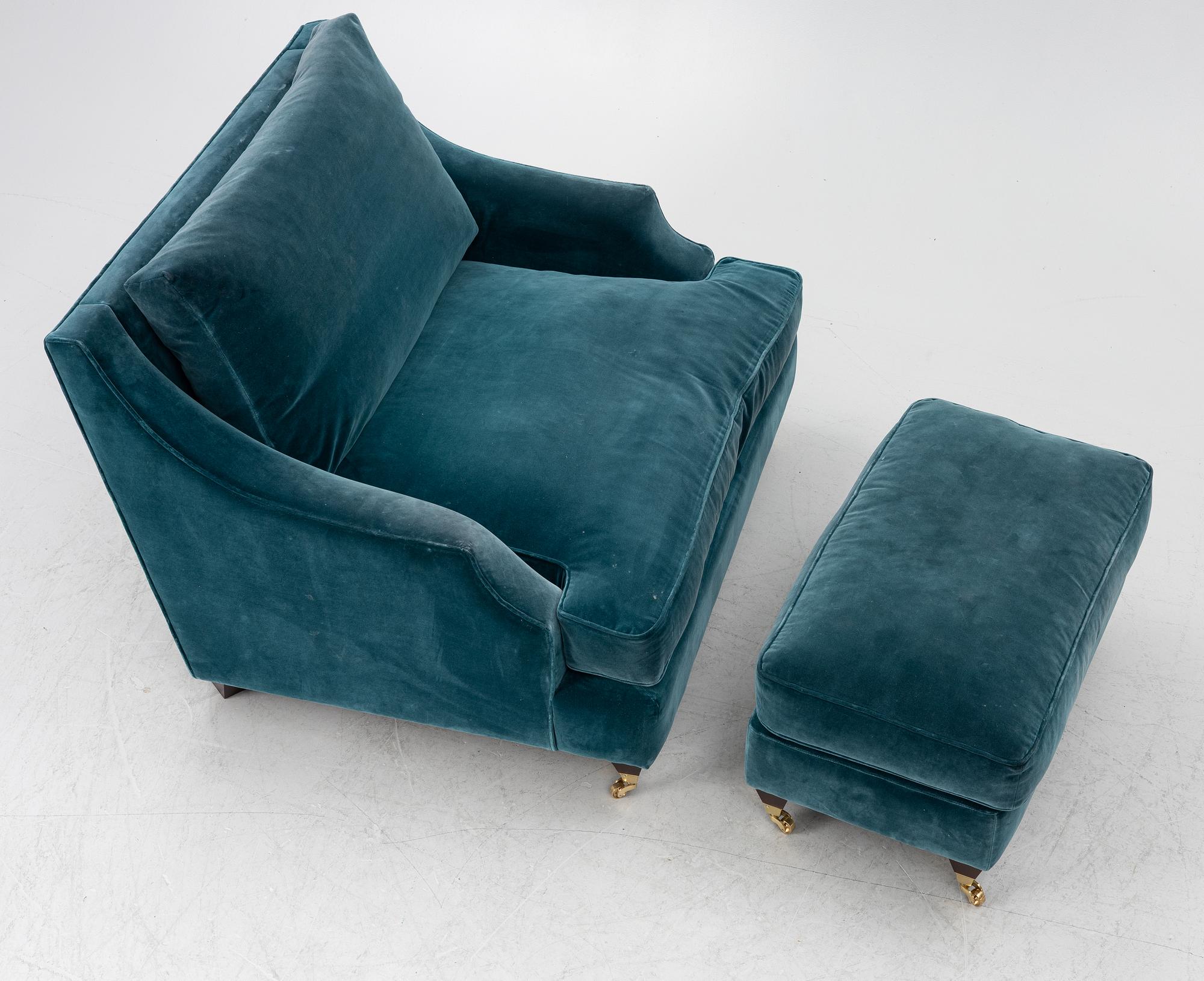 Armchair and footstool, JIO furniture, contemporary.