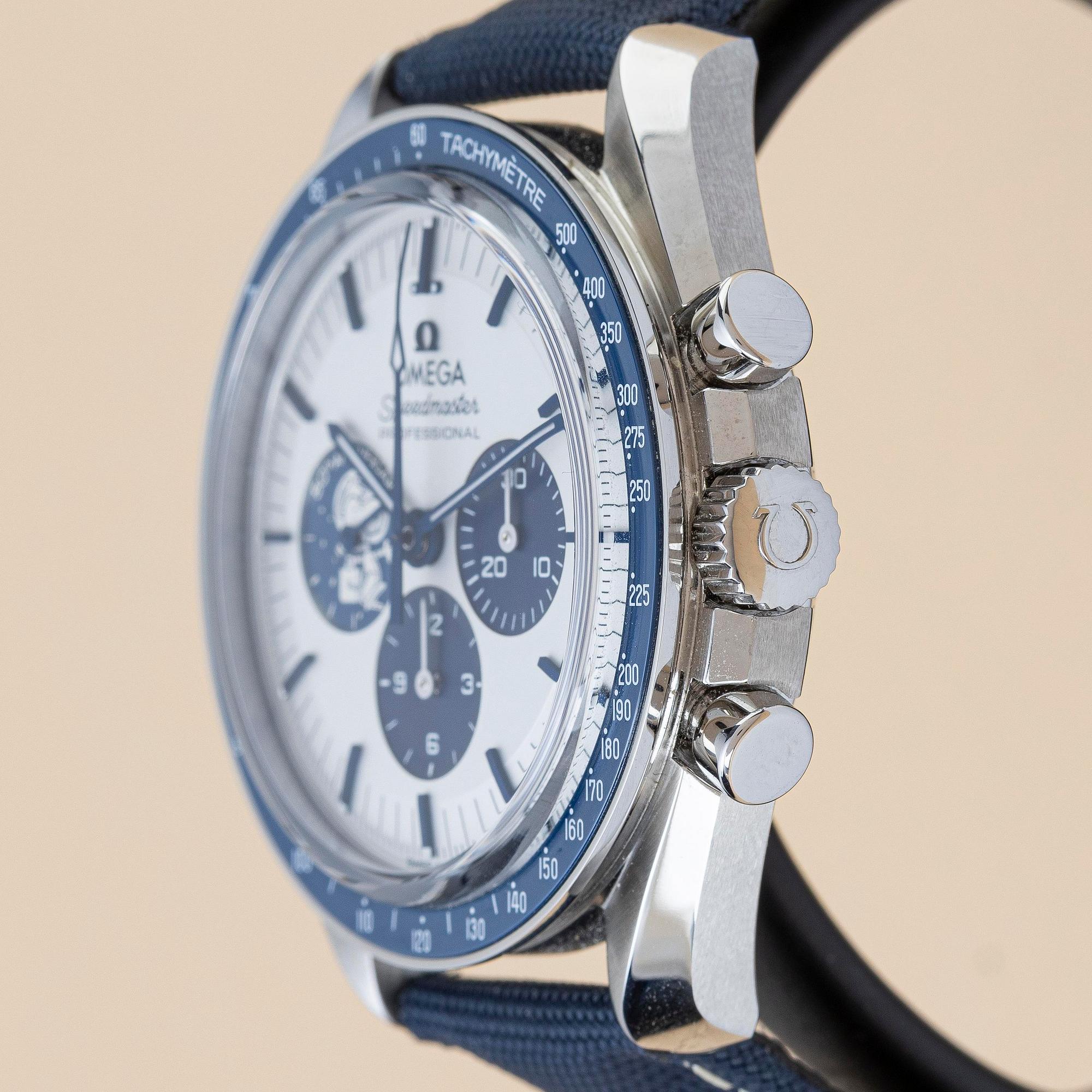 Omega, Speedmaster, Moonwatch, Professional, "Silver snoopy award" 50th Anniversary, ca 2023.