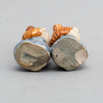 SIGNE HAMMARSTEN-JANSSON, muminfigurer 9 st, keramik, Arabia 1950-tal.
