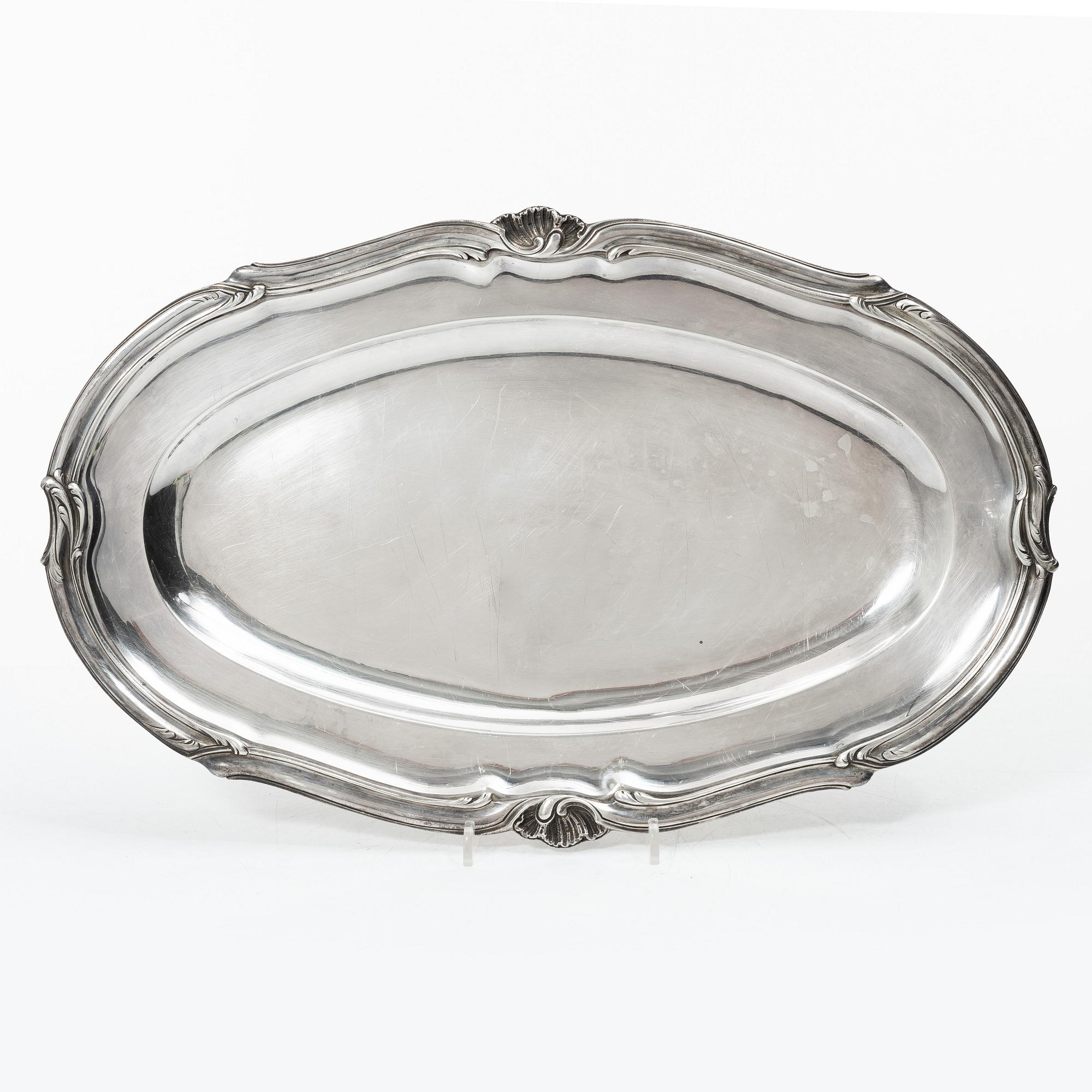 A French silver dish, mark of Adolphe Boulenger, Paris, 1876-1899.