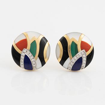 A Black Starr & Frost bracelet and a pair of earrings.