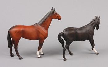 FIGURINER, 2 st, keramik, Beswick, England. 1900-tal.