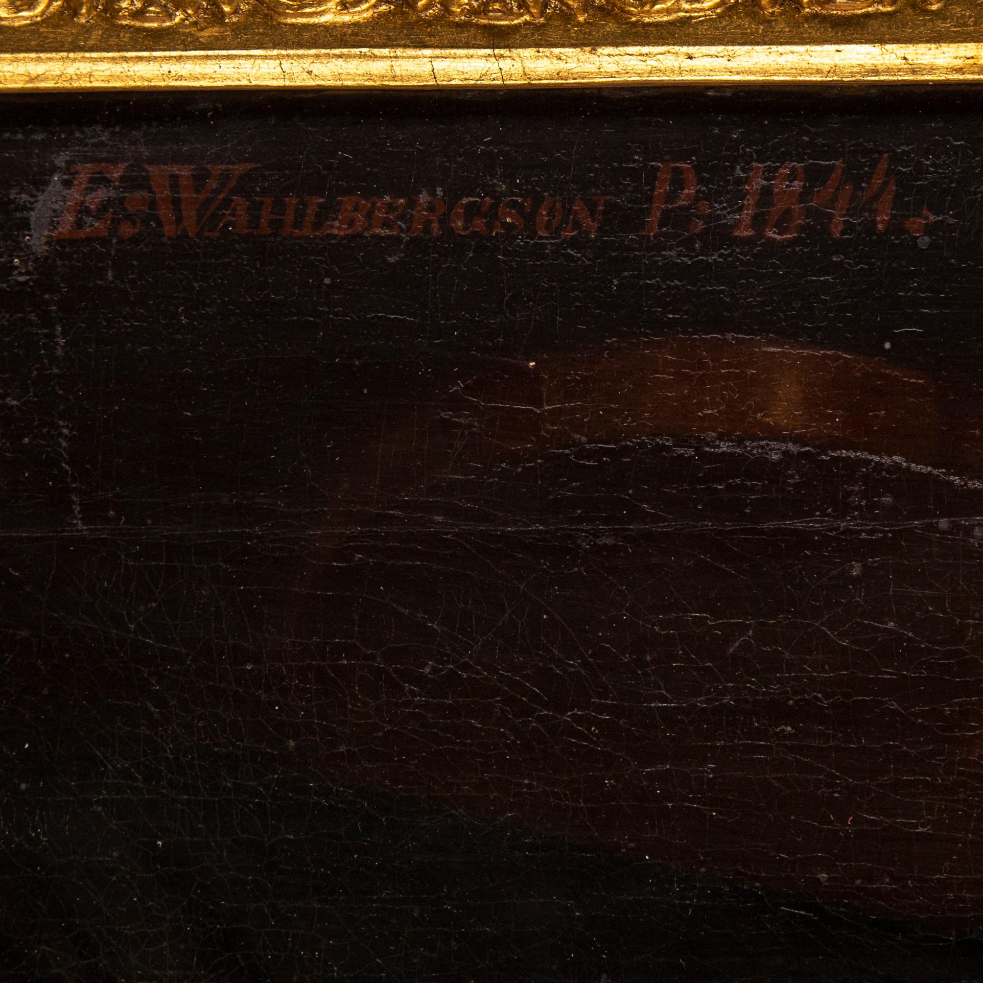 Erik Wahlbergson, oil on canvas, signed and dated 1844.