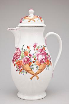 KAFFEKANNA, porslin, Rauenstein, sannolikt 1800-talets mitt.