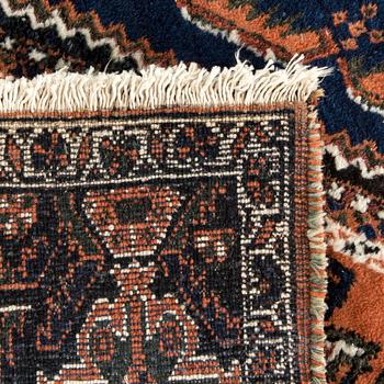 A semiantique Afshar carpet ca 197 x 150 cm.