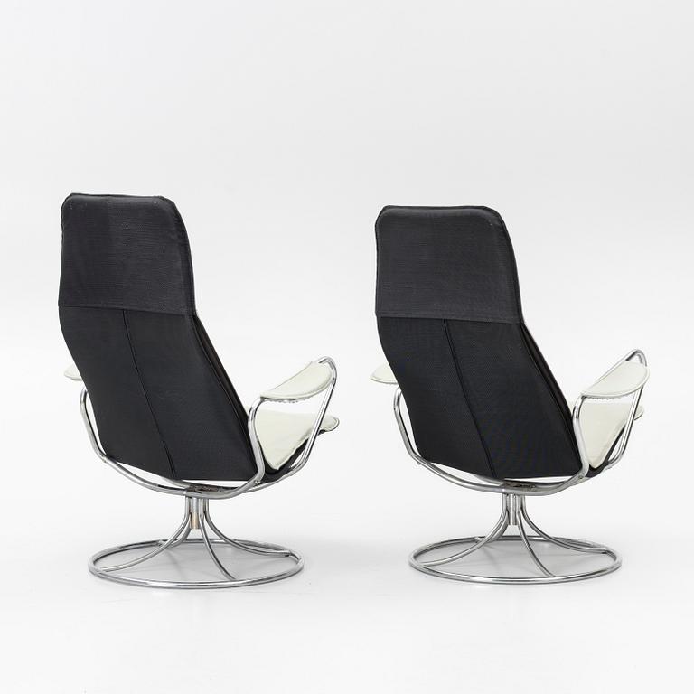 Tord Björklund, a pair of swivel lounge armchairs, 'Exen', IKEA, 1988.