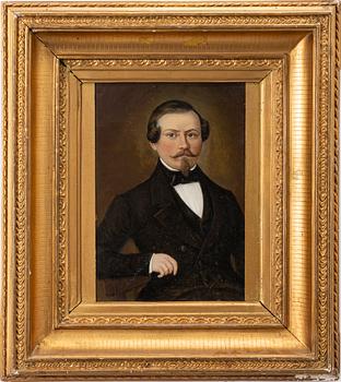 Marcus Larsson, attributed to, Male portrait, possibly self-portrait.