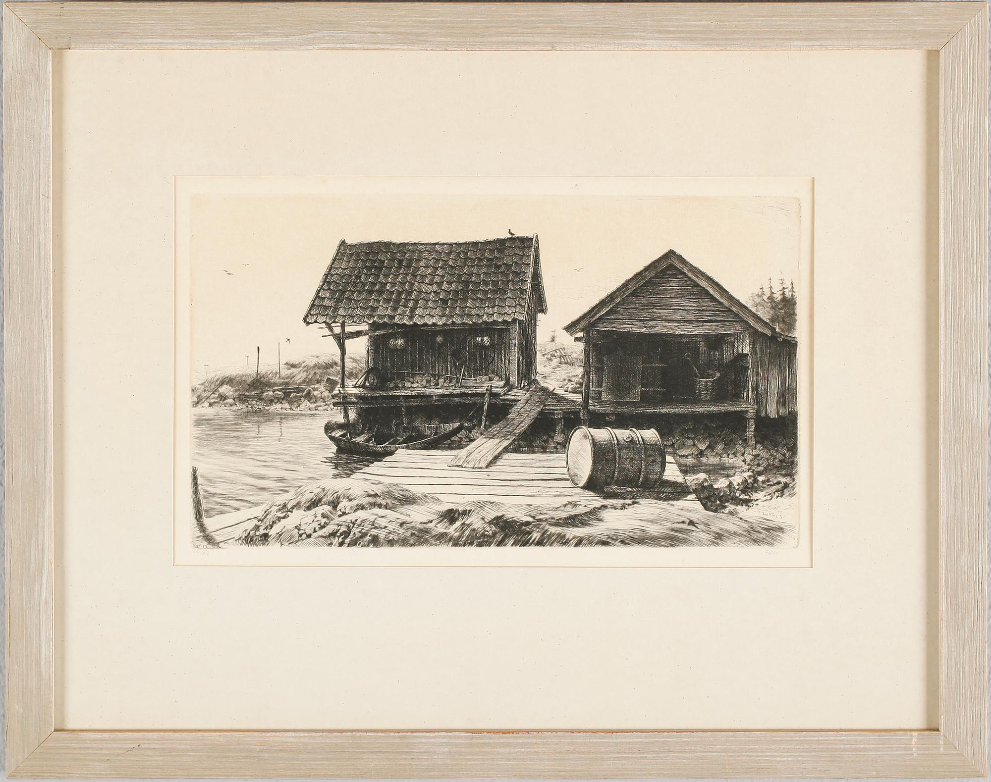 FOLKE GULLBY, etsning och torrnål, signerad och numrerad 111/310.