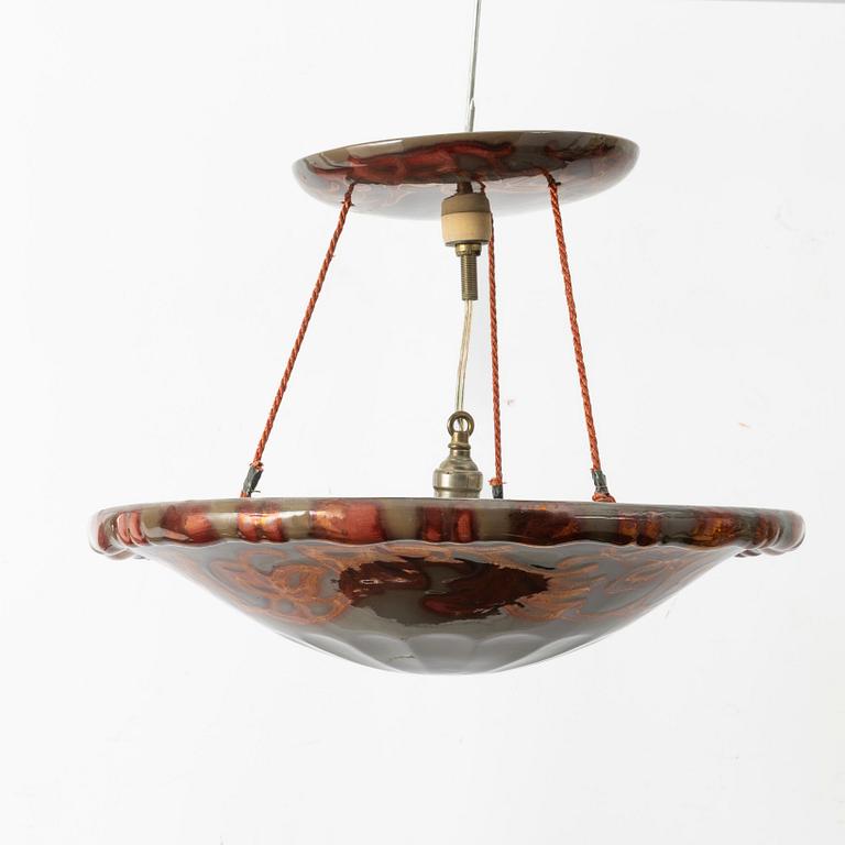 Taklampa, keramik, Höganäsbolaget, 1915-1926.