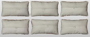 Cushion covers, 6 pcs, Kelim, older Anatolian fragments.