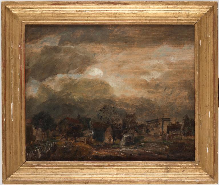 Gusztáv Magyar-Mannheimer, Landscape with houses.