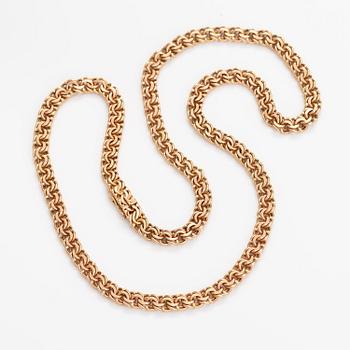 A 14K gold necklace. Russian hallmarks.
