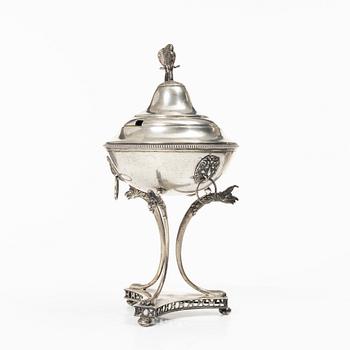 A silver sugar bowl, Dufva A G, Stockholm 1920.