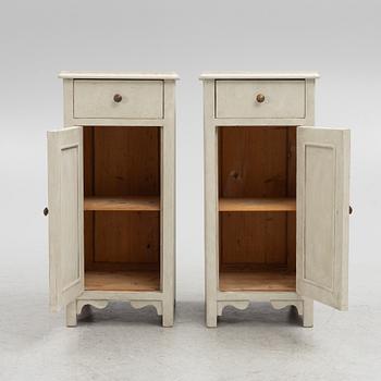 Bedside tables, a pair, 20th century.