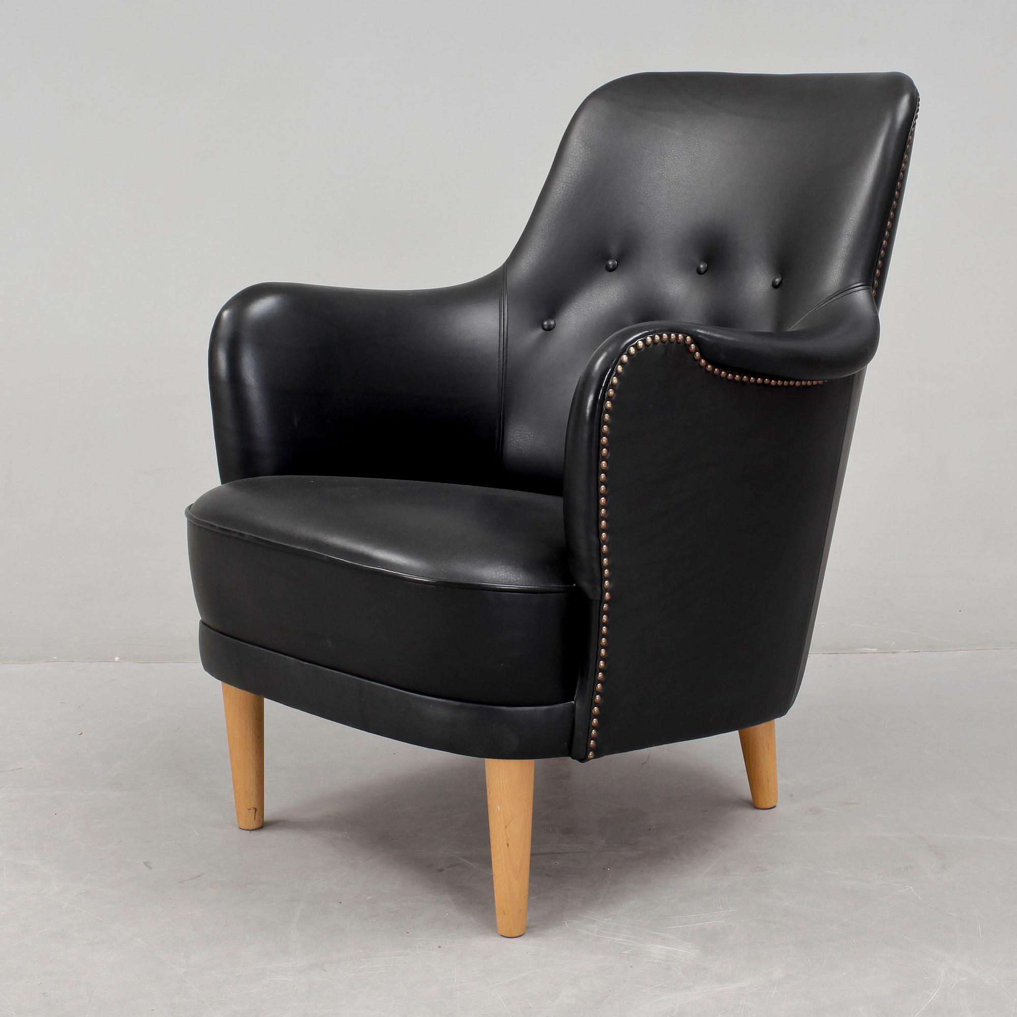 FÅTÖLJ, "Samsas", Carl Malmsten, AB OH Sjögren, 2000-tal.