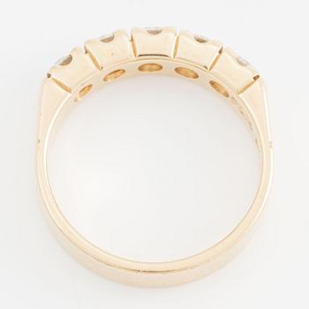 Ring, Schalins, half eternity band, 18K gold with five brilliant-cut diamonds.