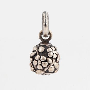 OLE LYNGGAARD, sweet drops charm, silver with brilliant-cut diamond.
