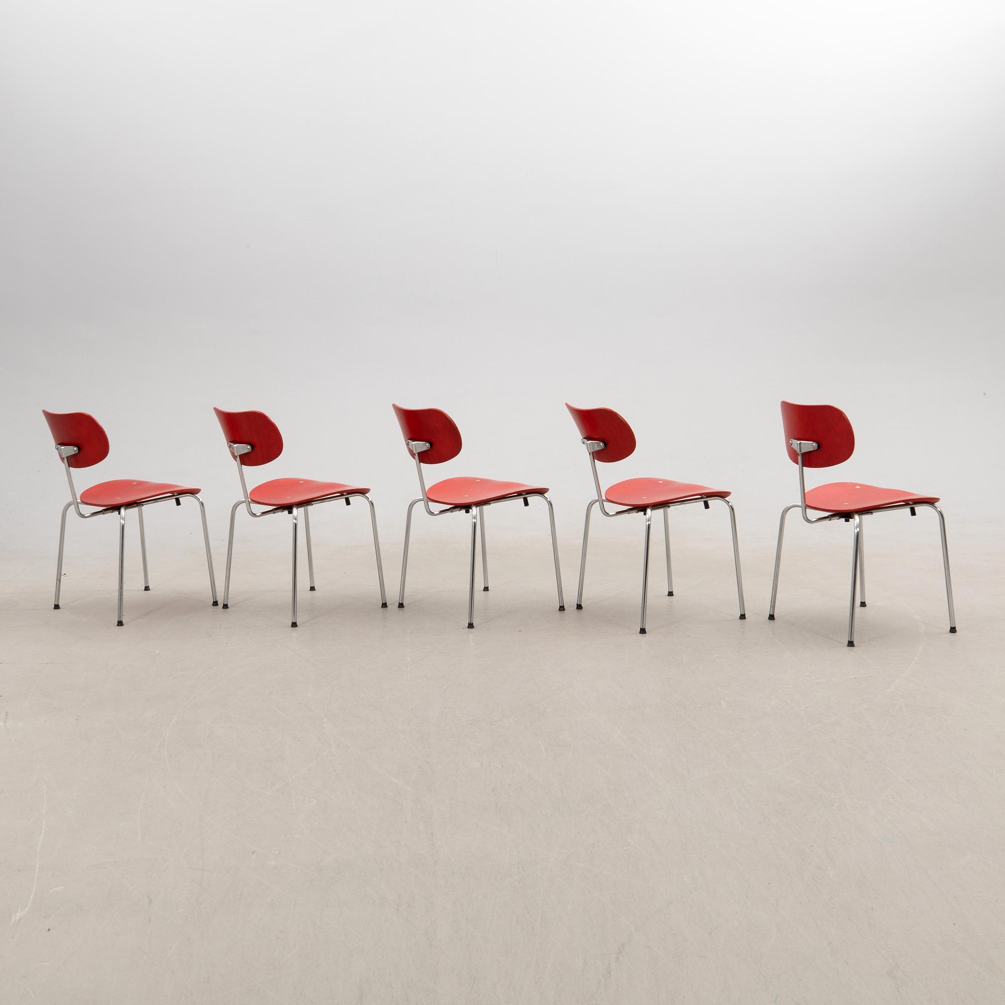 Egon Eiermann, stolar 5 st "SE 68", Wilde & Spieth 2000-tal.