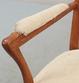 KARMSTOL, modell 868, Josef Frank för Firma Svenskt Tenn. 1900-talets andra hälft.