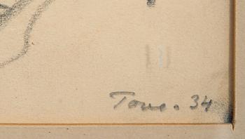 TOVE JANSSON, teckning, signerad, märkt Frankfurt Oder och daterad -34.
