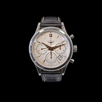 LONGINES, Heritage 2011. Steel, chronograph, automatic, date. L2.750.4.