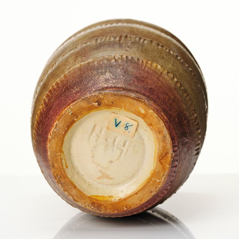 Hildur Haggård, two ceramic vases, executed in her own studio, Stockholm 1930s.