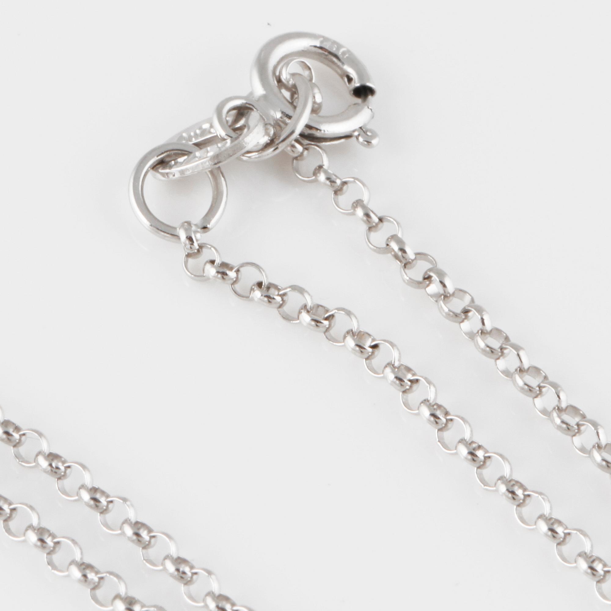 COLLIER, 18K vitguld med briljantslipade diamanter ca 0.80 ct. Vikt 5,2 gram.