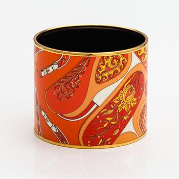 Hermès, Mega Wide Point D'Orgue Colorisé, rannekoru, metallia ja emalia. Merkitty Hermès Paris, Made in France +T.