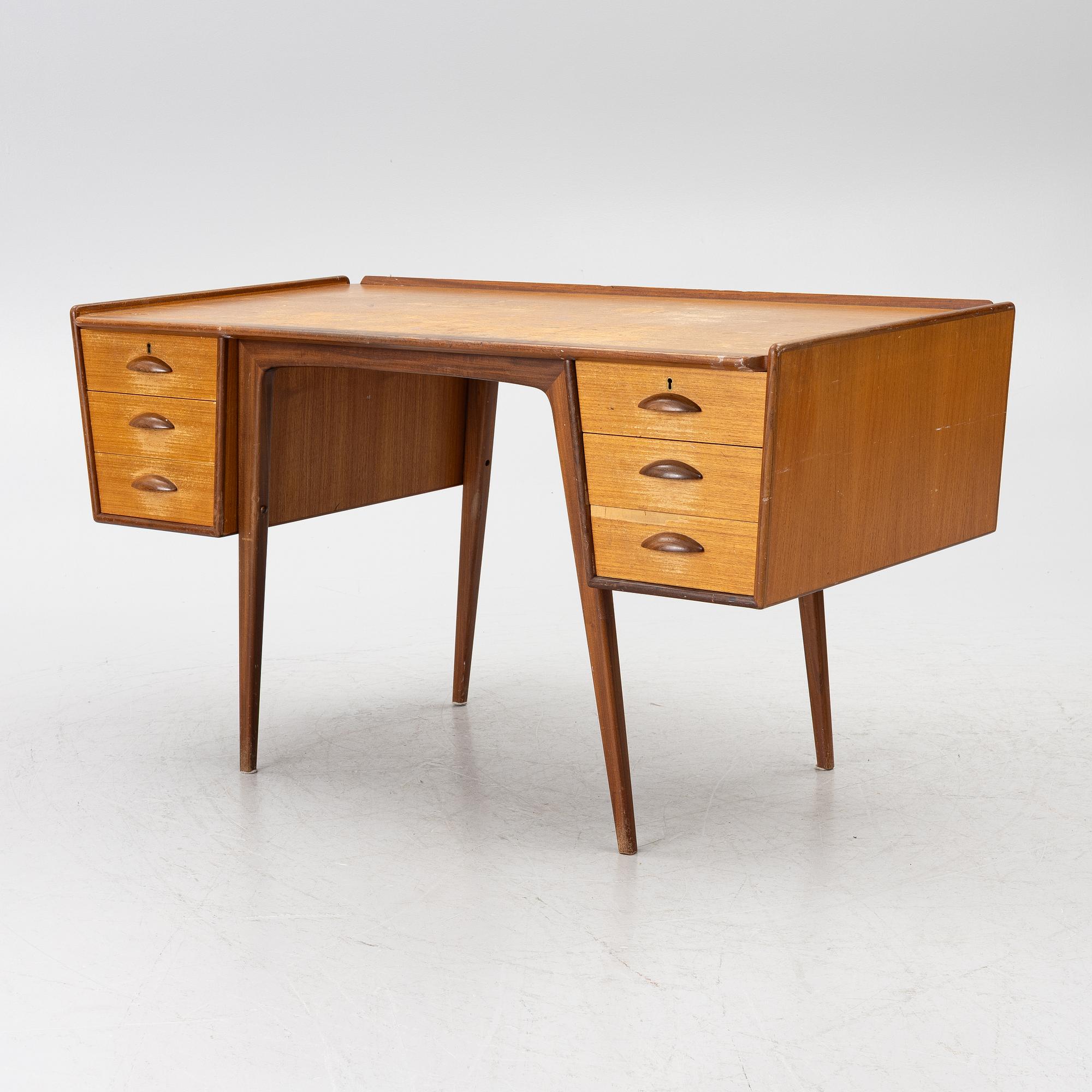 Desk, teak, 1960s.