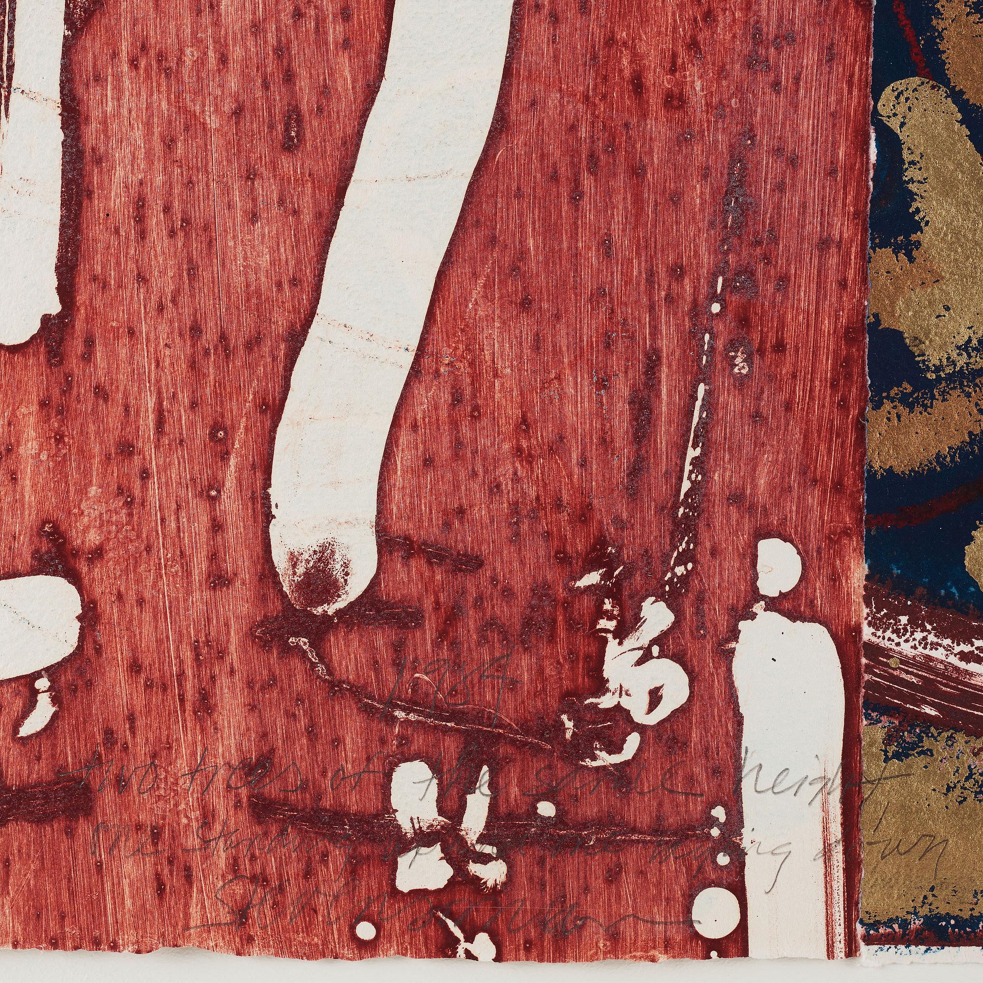 Steven Sorman, blandteknik på papper, signerad och daterad 1984.