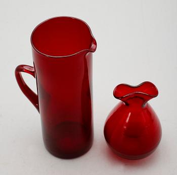 BRINGARE SAMT VAS, 2 del, glas, Reijmyre, 1900-talets mitt.