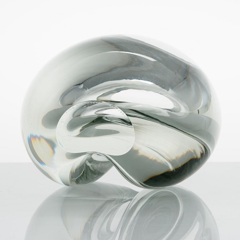 TIMO SARPANEVA, GLASSKULPTUR, "Claritas", signerad Timo Sarpaneva Iittala 1991.