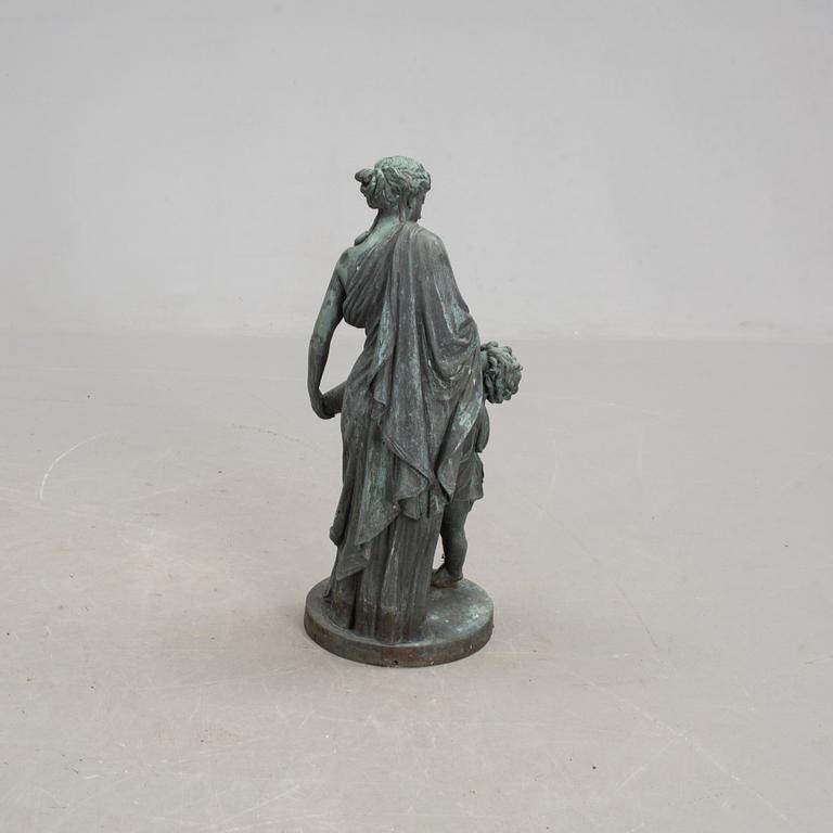 TRÄDGÅRDSSKULPTUR, patinerad brons,  1900-tal.